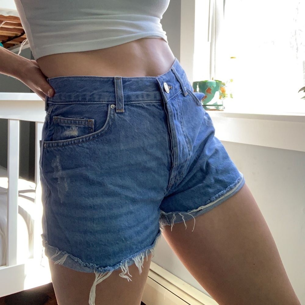 Distressed Jean Shorts